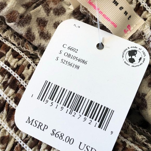 Free People FP Movement Leopard Off-Shoulder Top - Picture 7 of 16